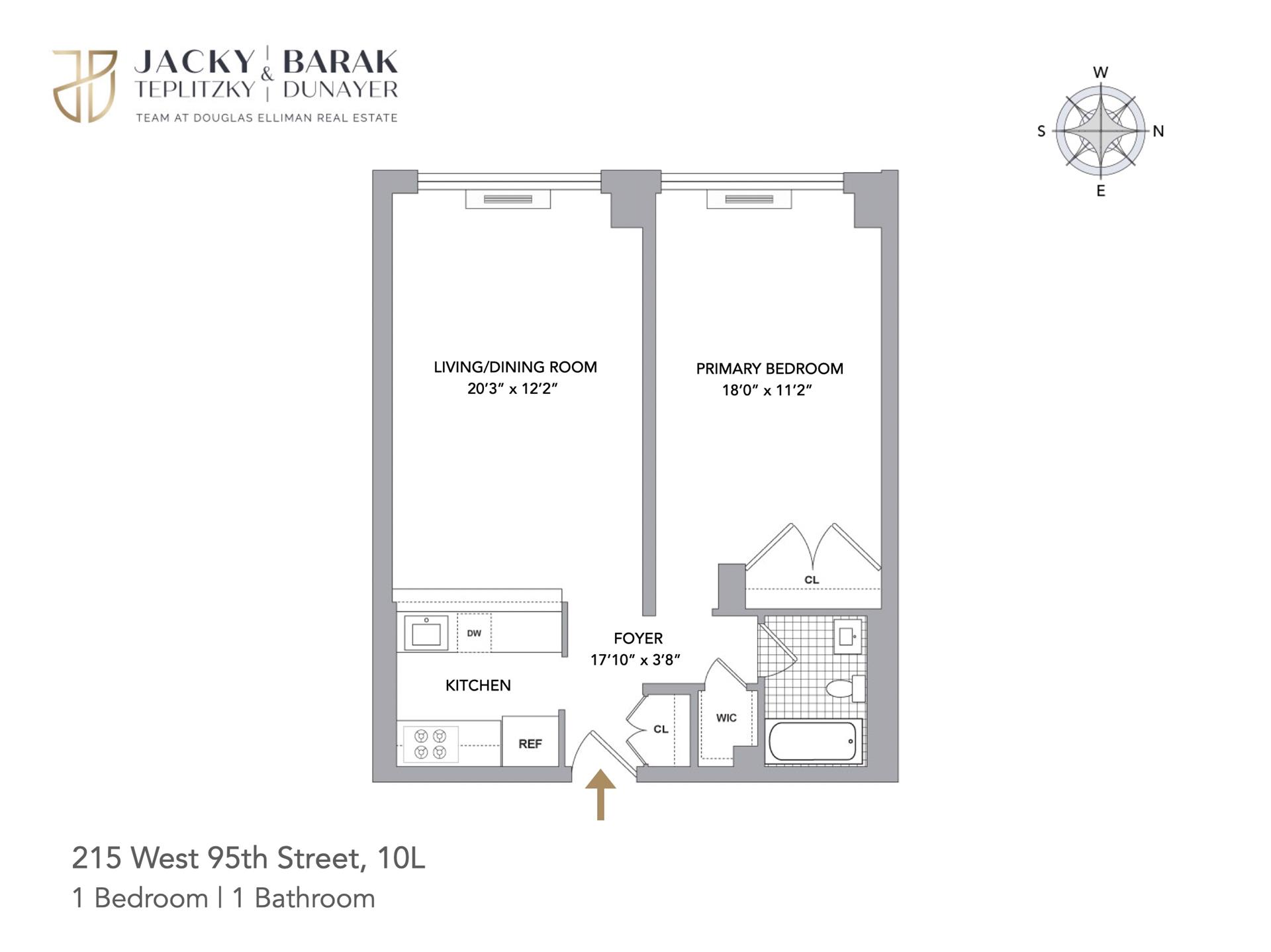 Floorplan for 215 West 95th Street, 10L