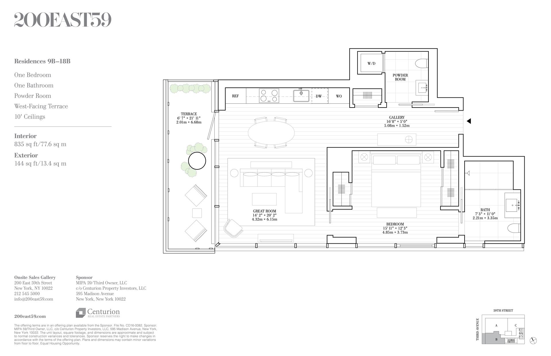 Floorplan for 200 East 59th Street, 12B