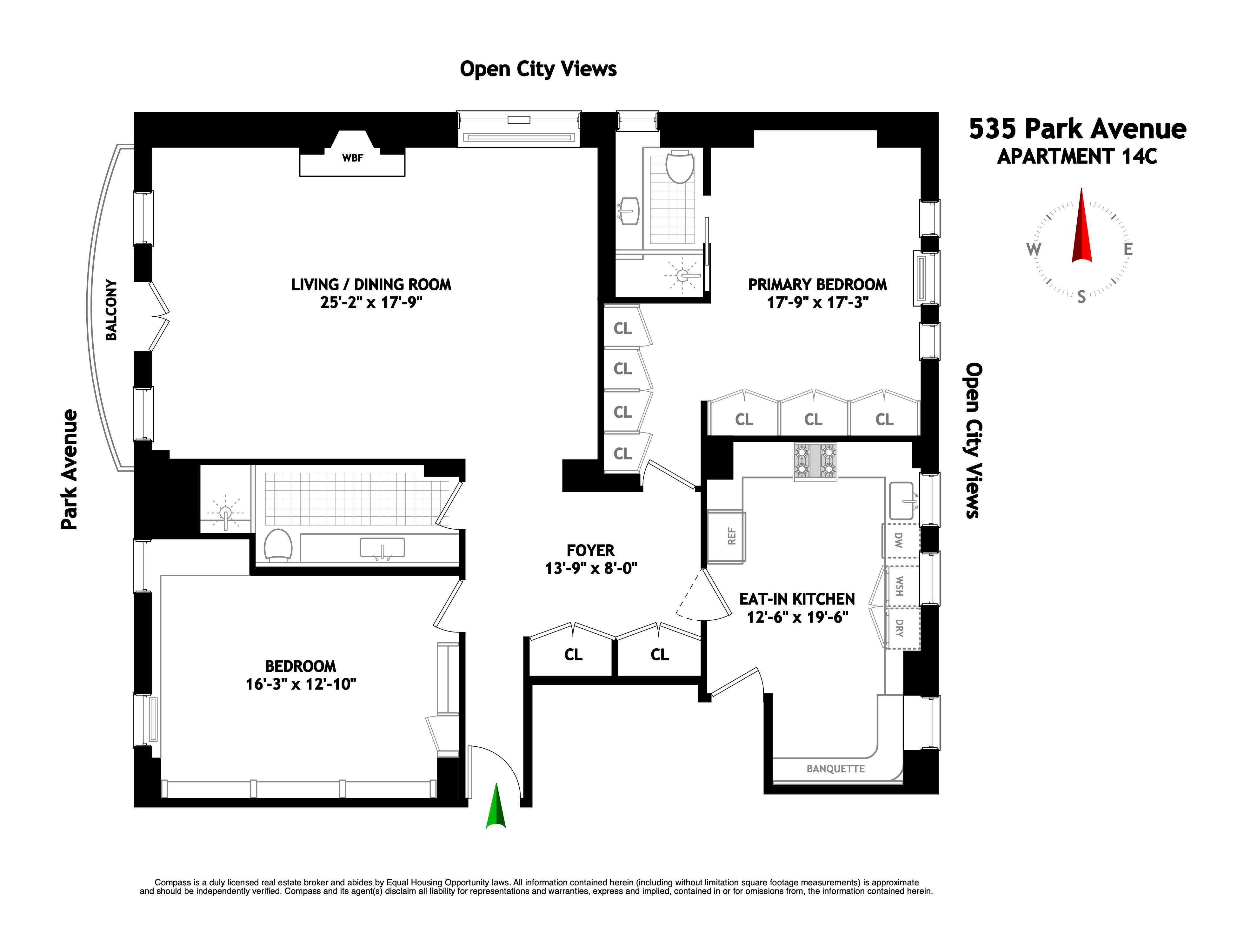 Floorplan for 535 Park Avenue, 14C