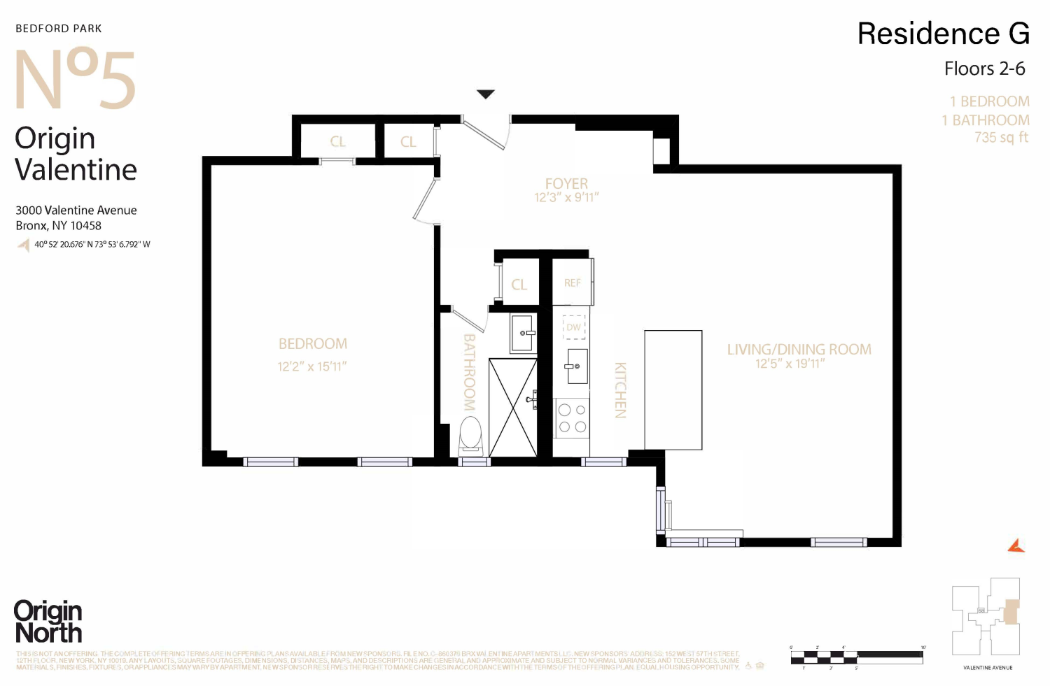 Floorplan for 3000 Valentine Avenue, 4G