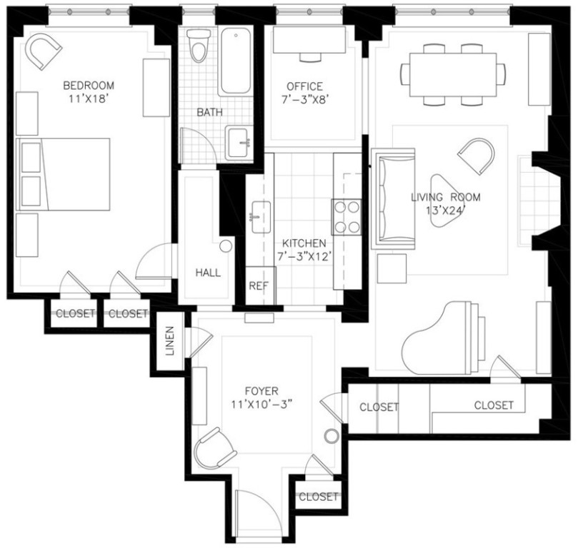 Floorplan for 235 East 22nd Street, 10I