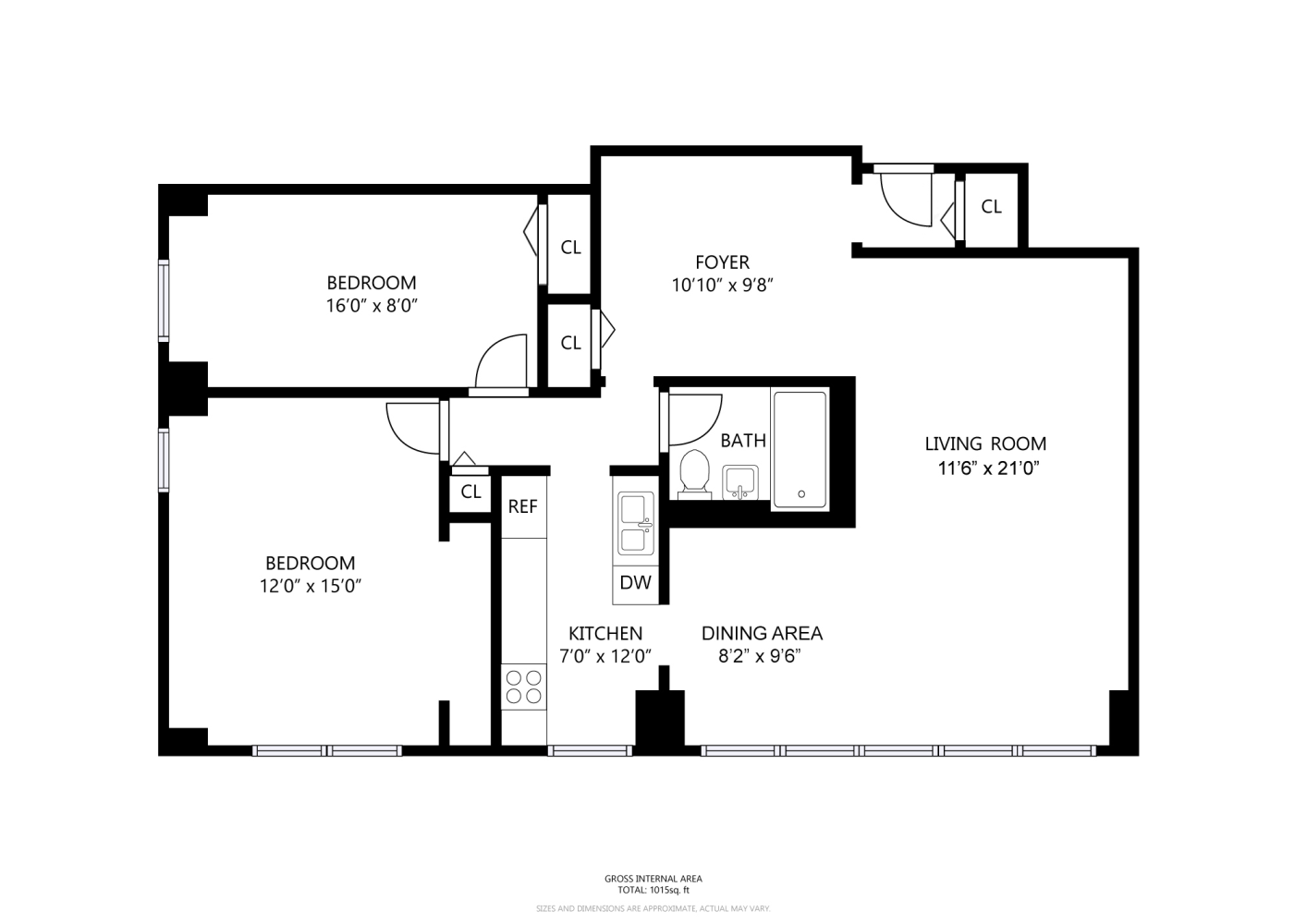 Floorplan for 1020 Grand Concourse, 11S