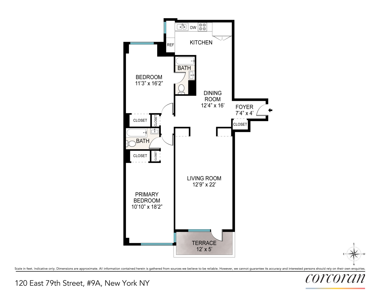 Floorplan for 120 East 79th Street, 9A