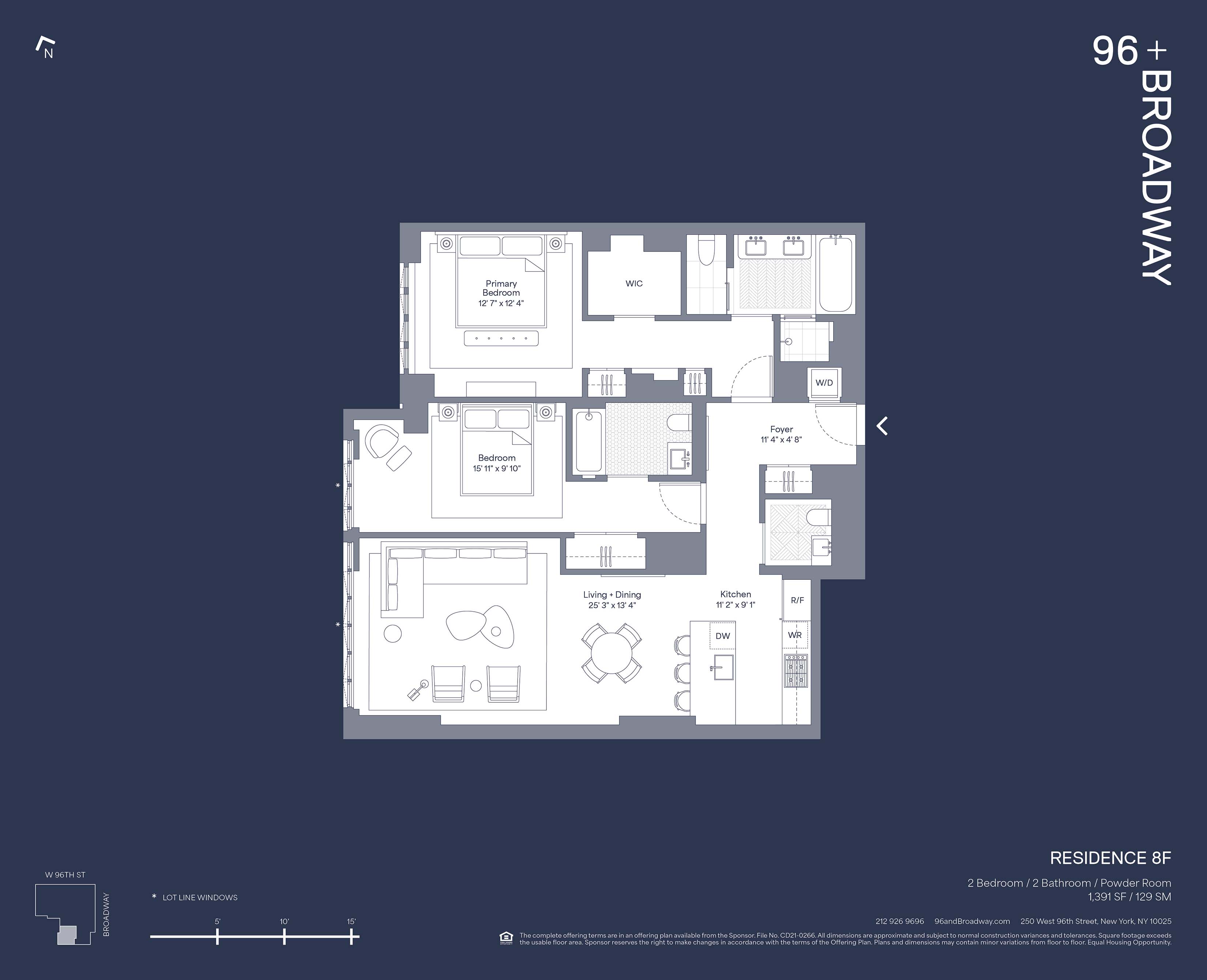 Floorplan for 250 West 96th Street, 8F