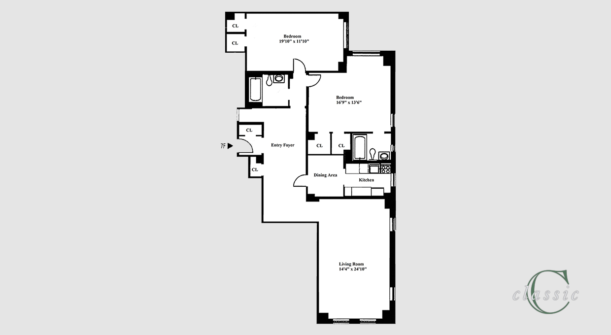 Floorplan for 737 Park Avenue, 7F