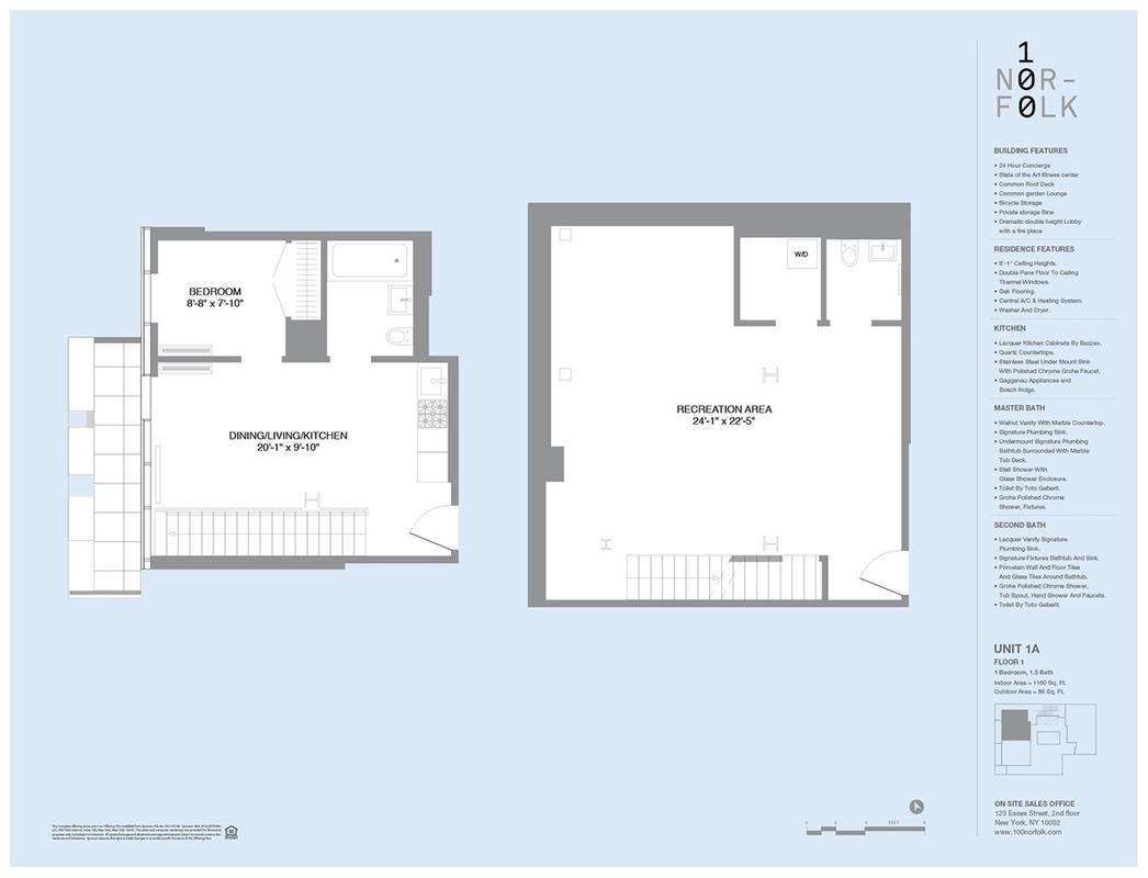 Floorplan for 100 Norfolk Street, 1A