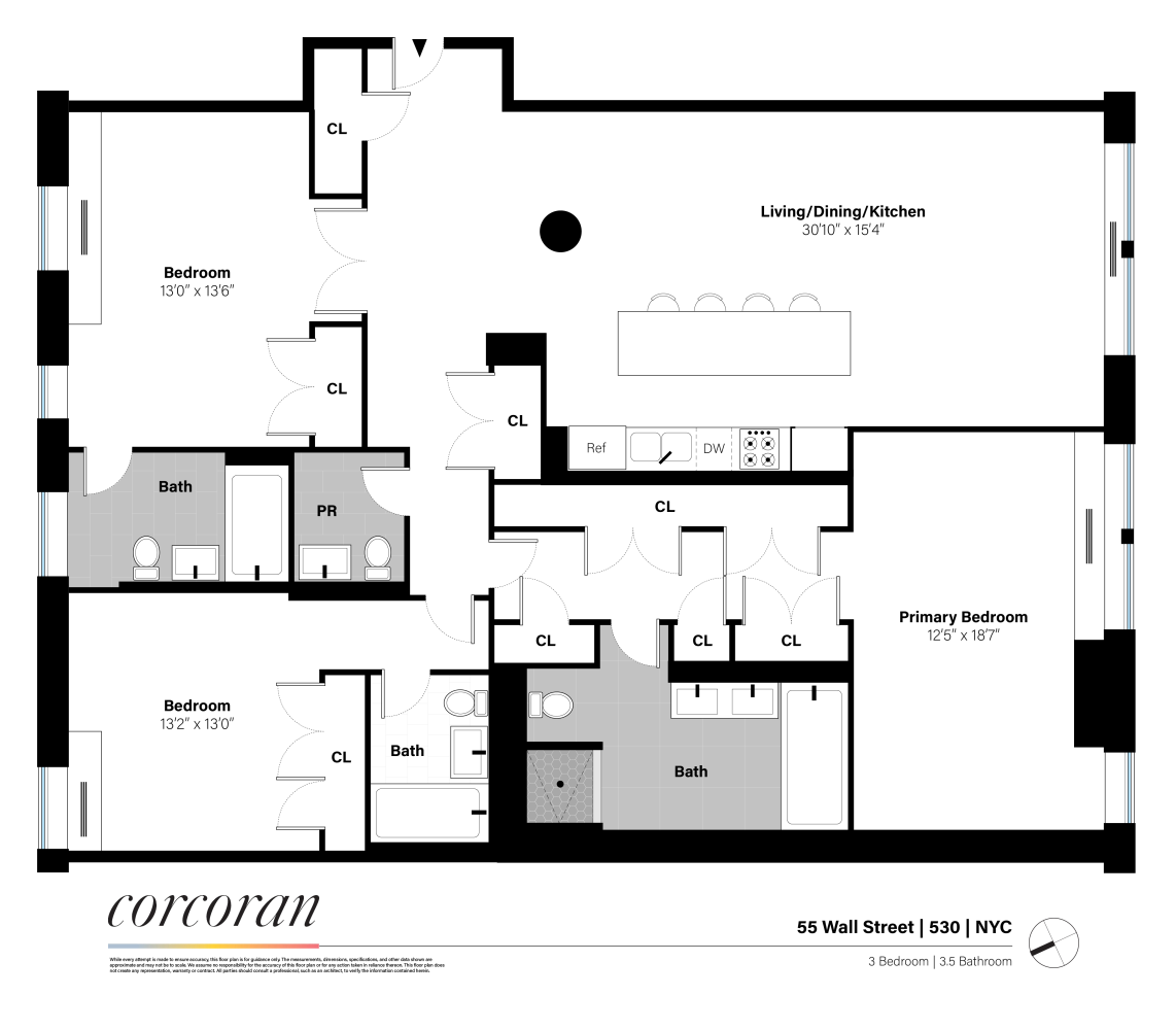 Floorplan for 55 Wall Street, 530