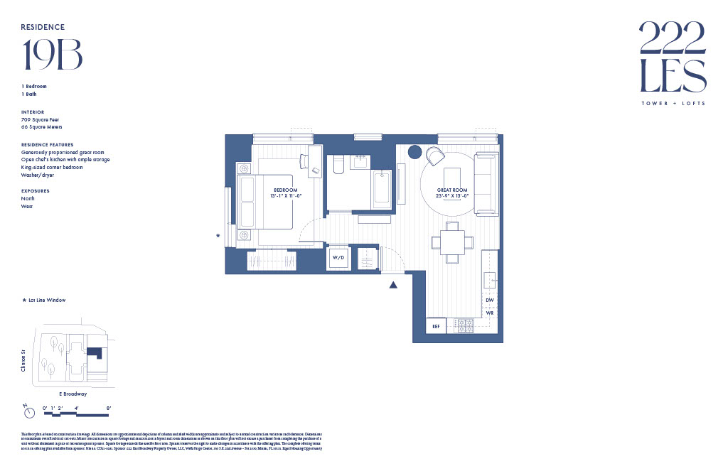 Floorplan for 222 East Broadway, 19B