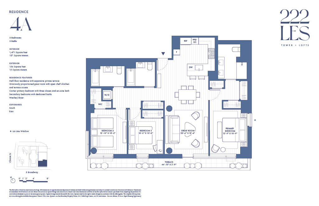 Floorplan for 222 East Broadway, 4A