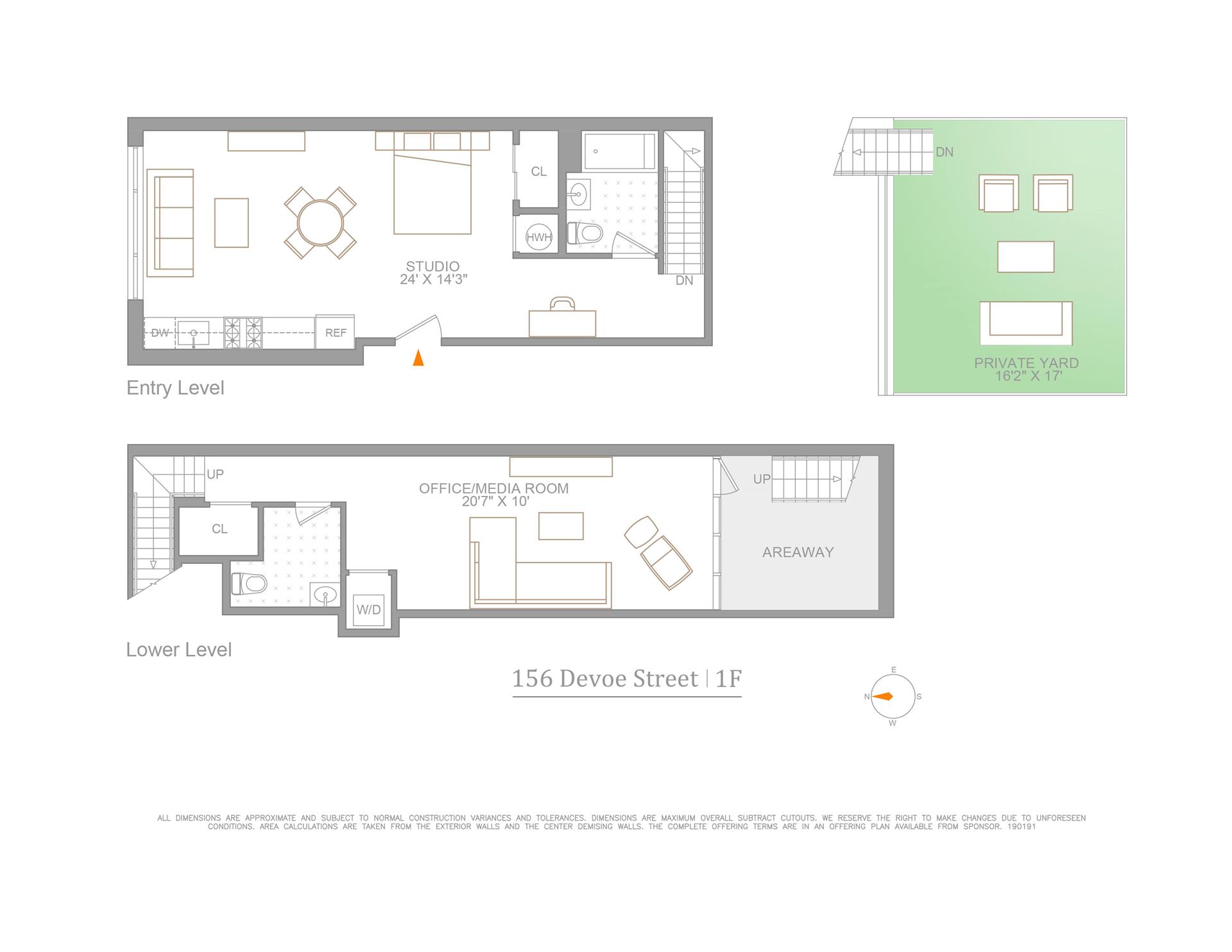 Floorplan for 156 Devoe Street, 1F