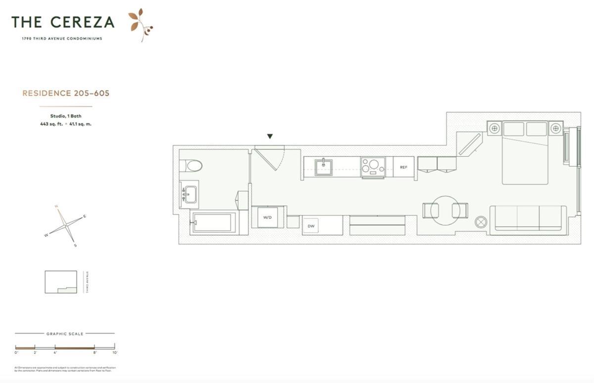 Floorplan for 1790 3rd Avenue, 405