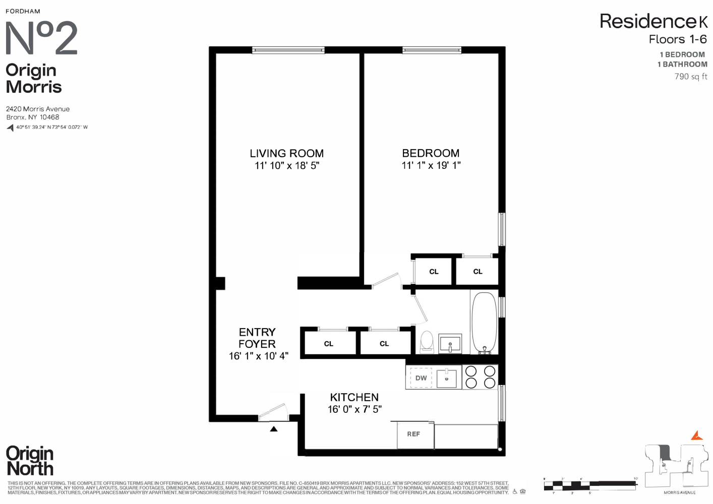 Floorplan for 2420 Morris Avenue, 5K