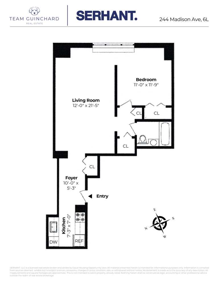 Floorplan for 244 Madison Avenue, 6L