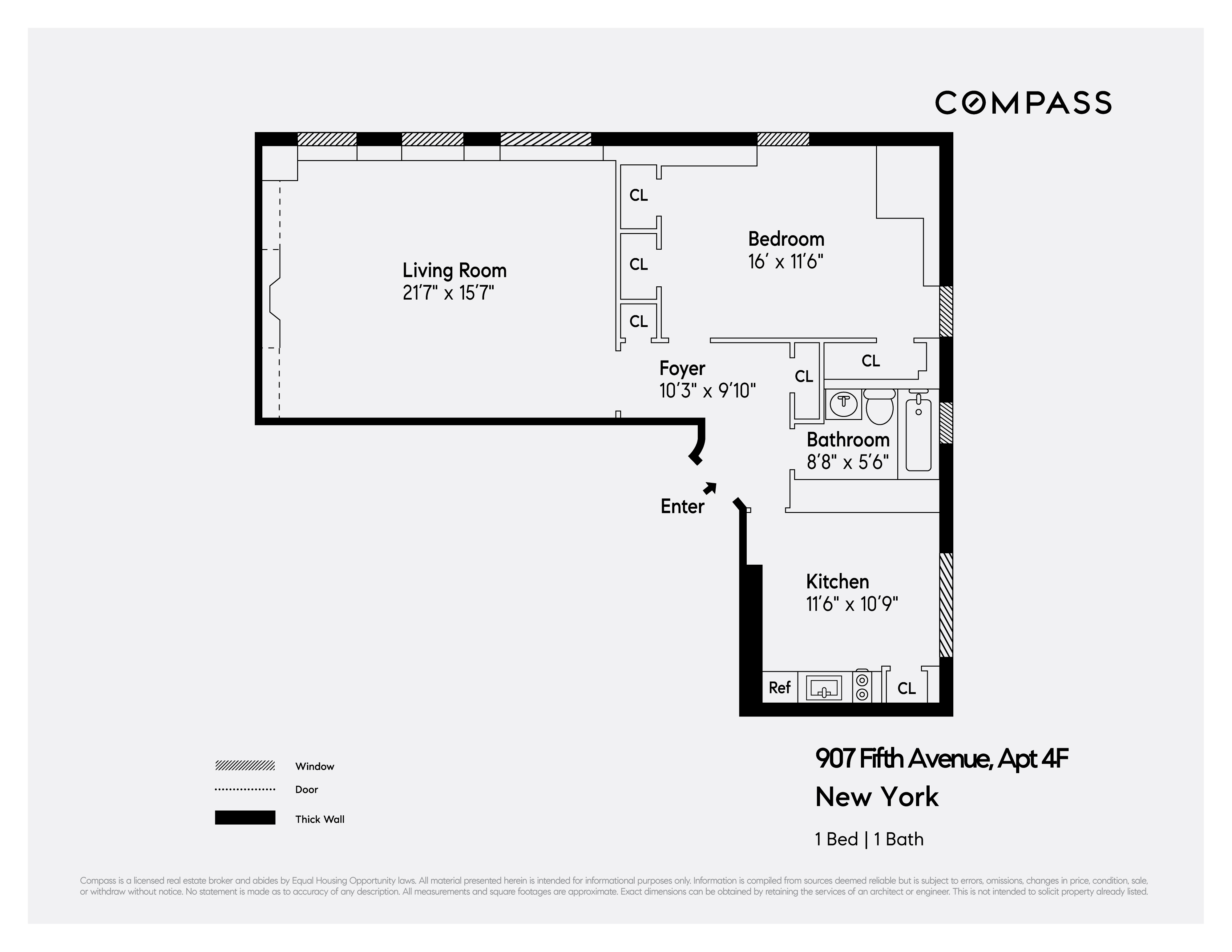 Floorplan for 907 5th Avenue, 4F