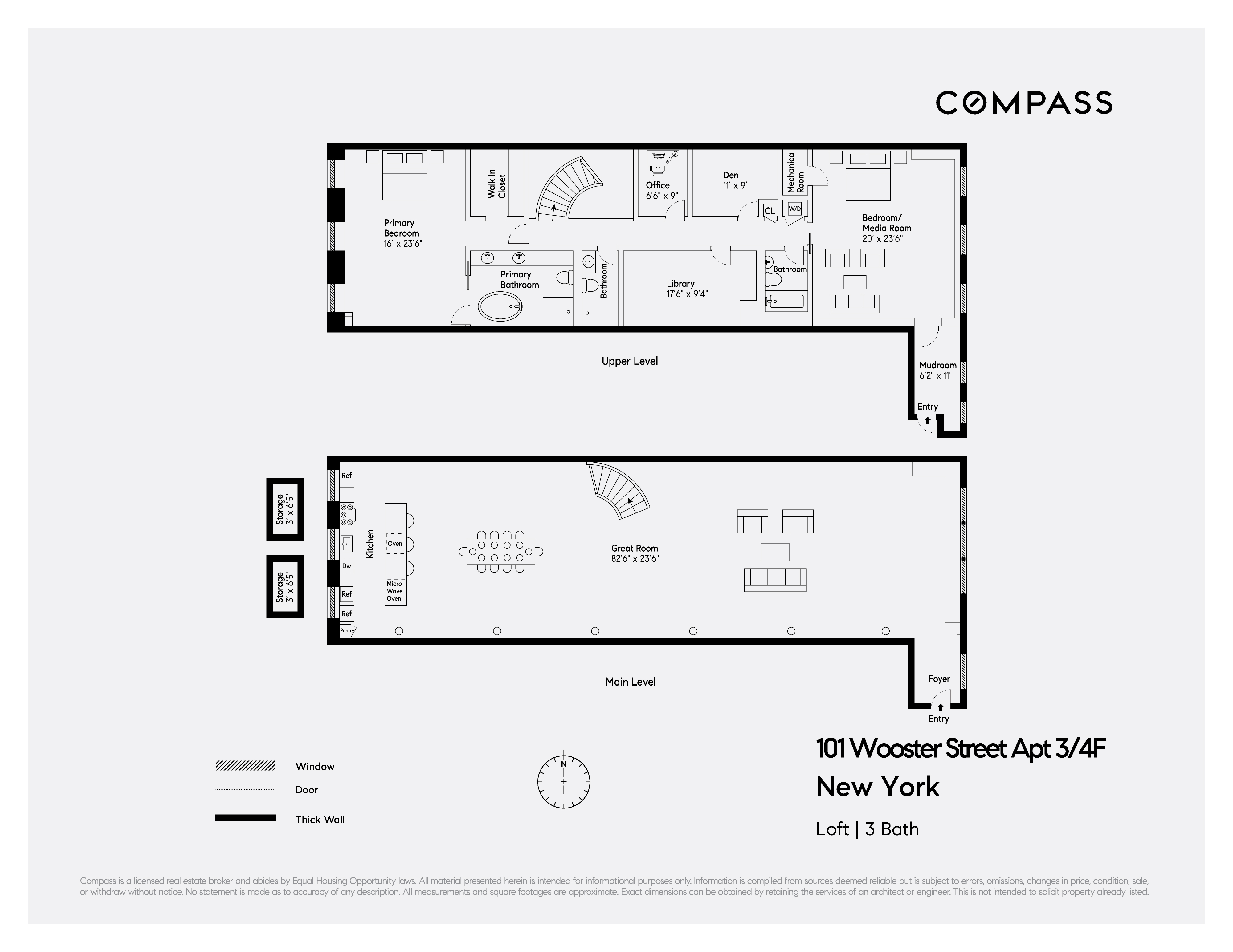 Floorplan for 101 Wooster Street, 3/4F