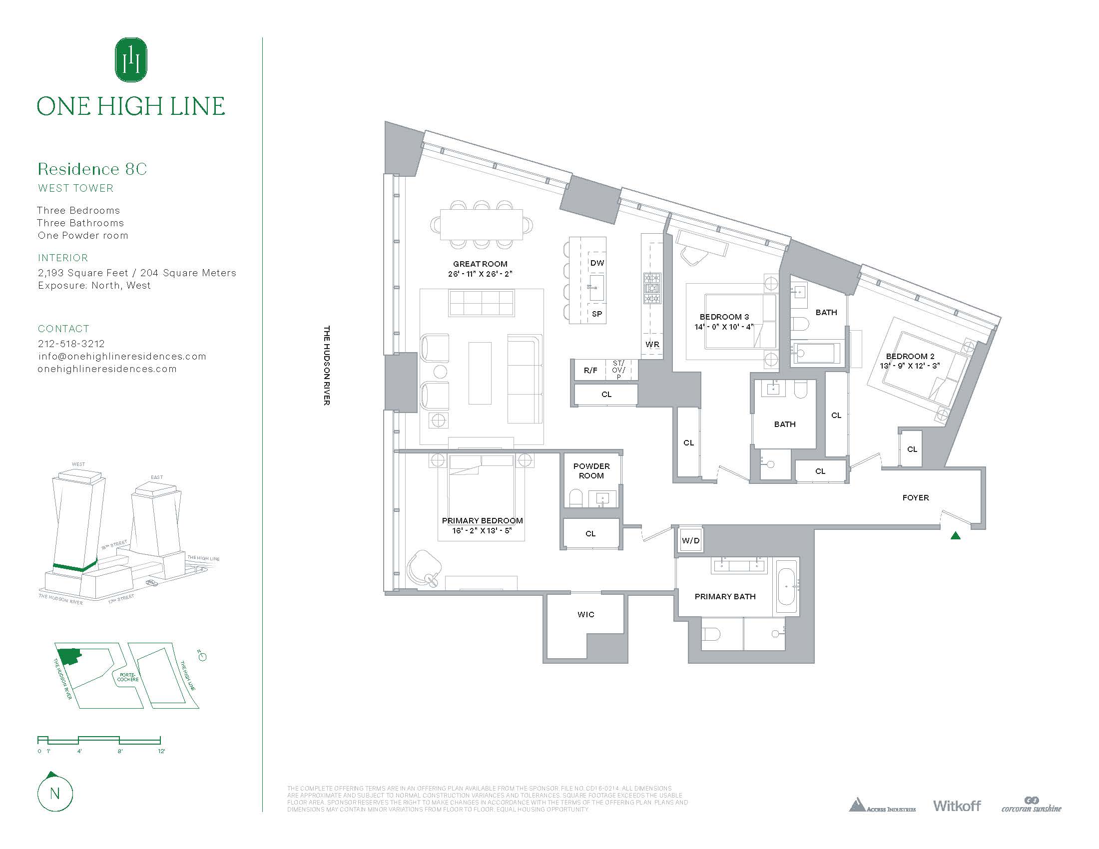 Floorplan for 500 West 18th Street West 8C