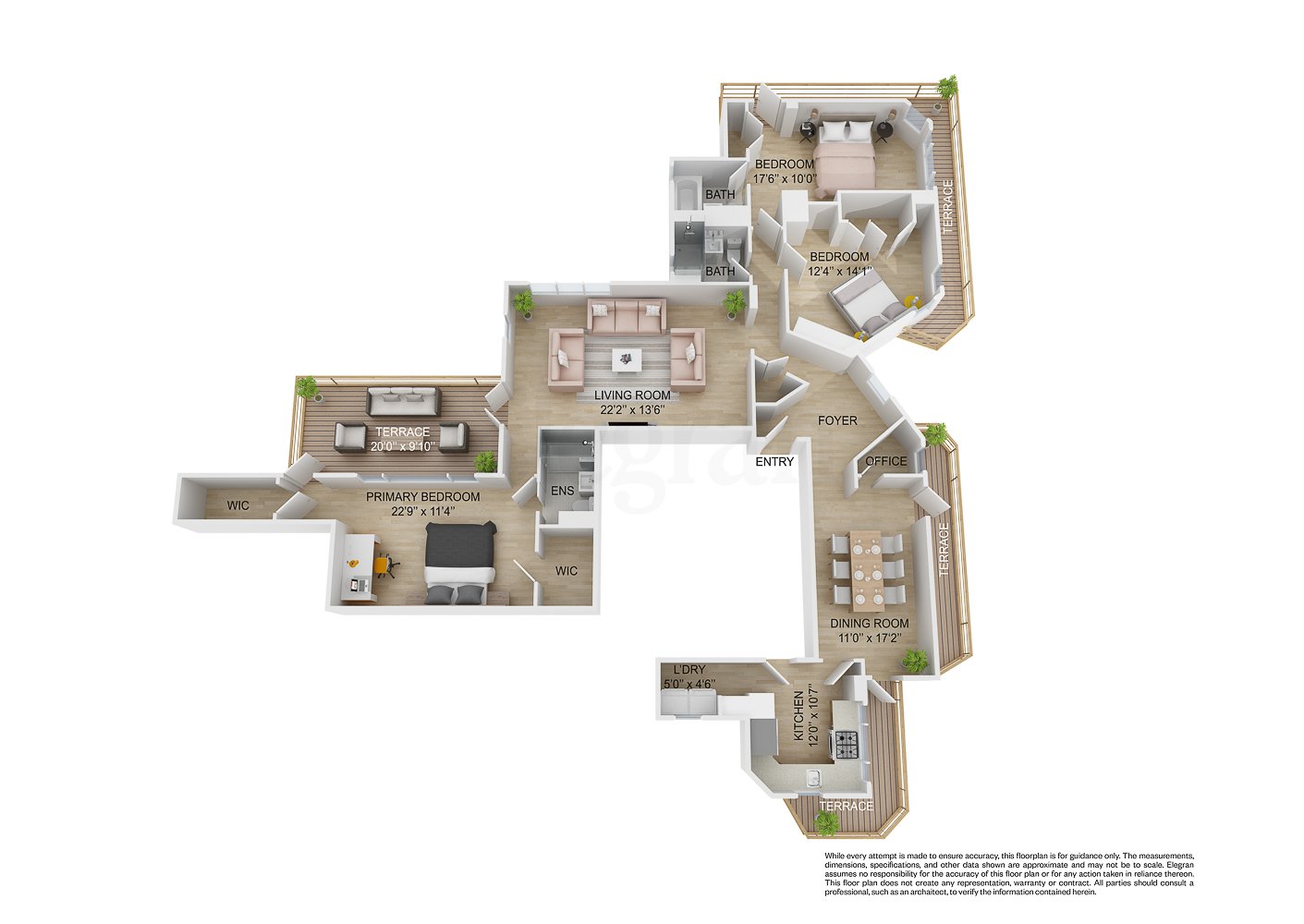 Floorplan for 100 West 57th Street, PH-A