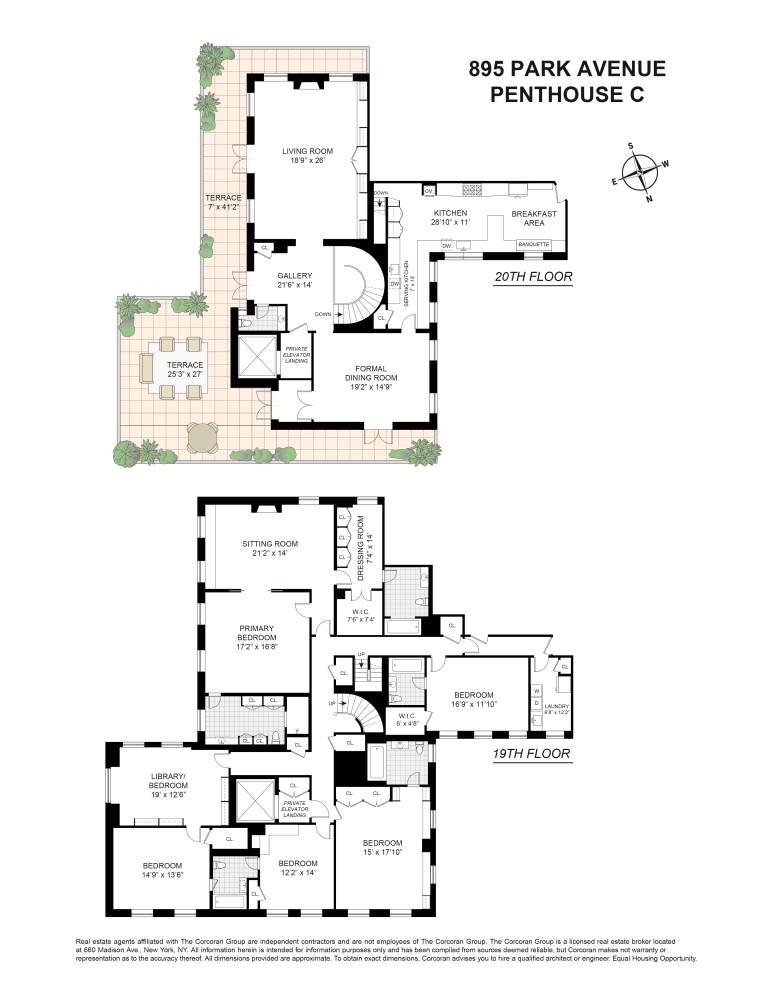 Floorplan for 895 Park Avenue, PHC