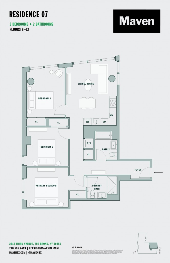 Floorplan for 2413 3rd Avenue, 1207