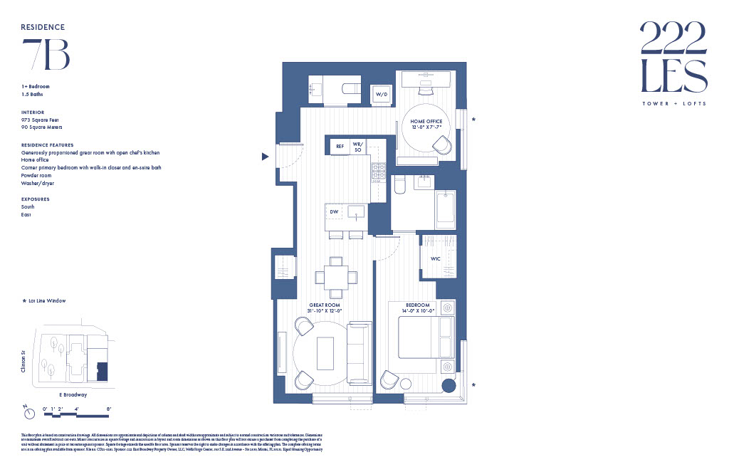 Floorplan for 222 East Broadway, 7B