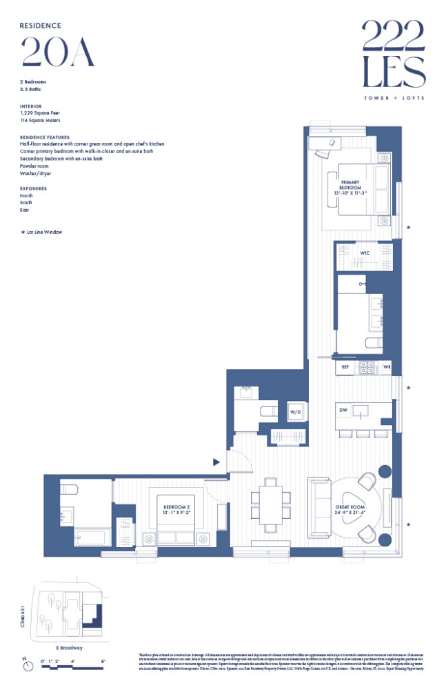 Floorplan for 222 East Broadway, 20A