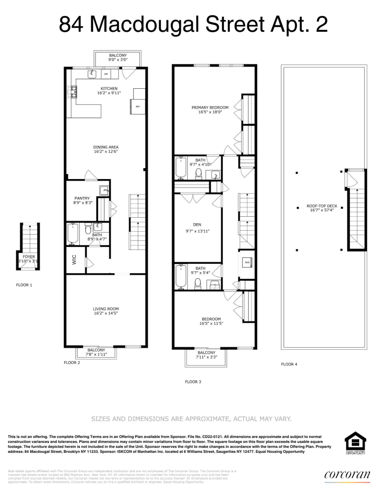 Floorplan for 84 Macdougal Street, 2