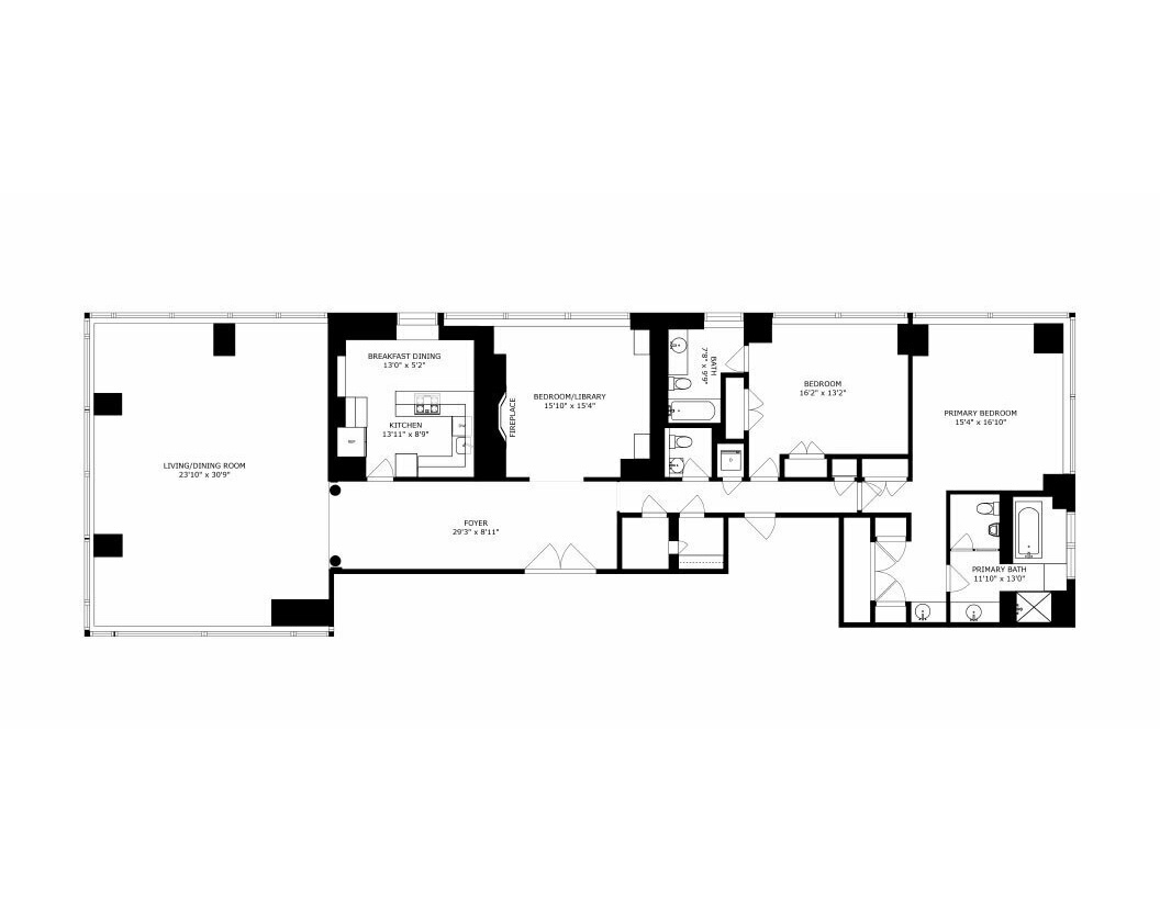 Floorplan for 500 Park Avenue, 24A