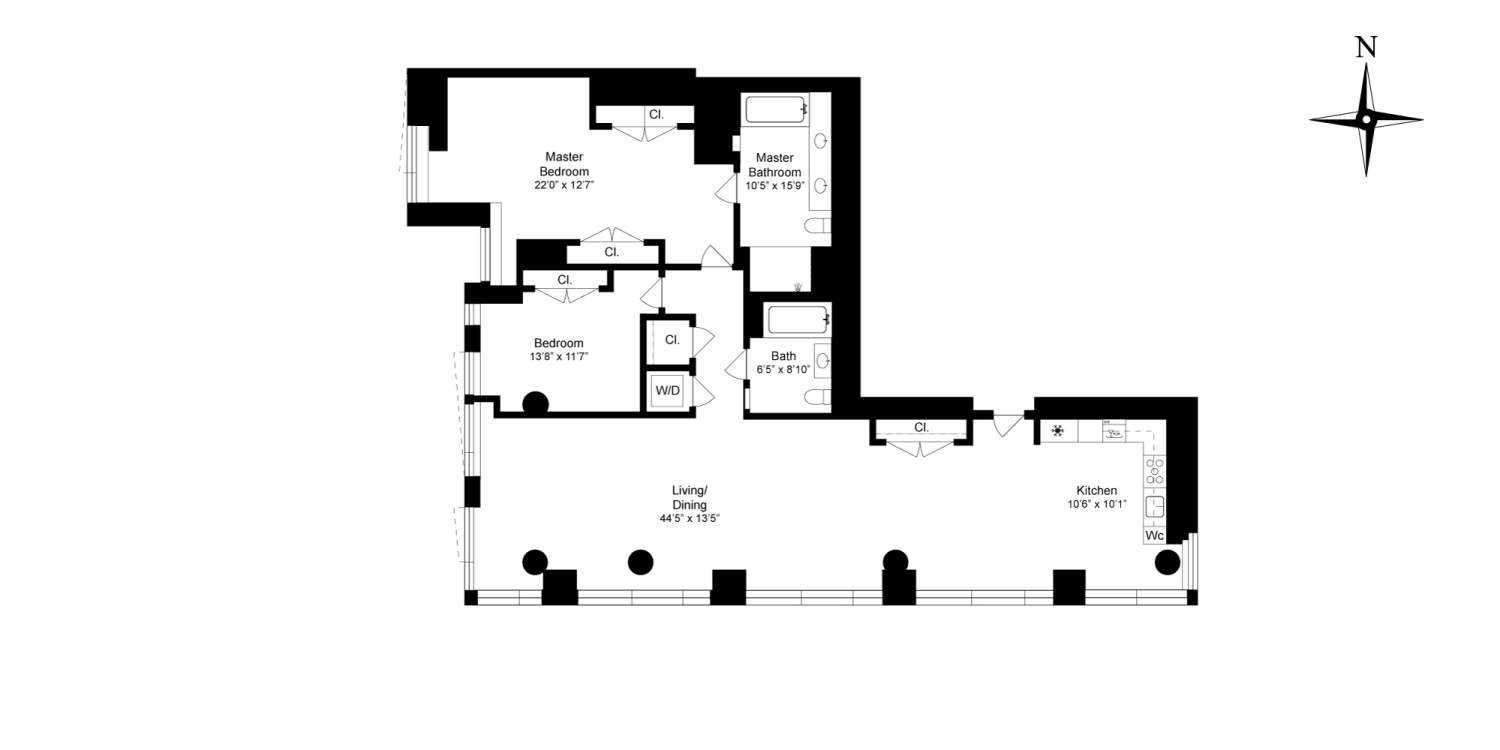 Floorplan for 35 West 15th Street, 22B