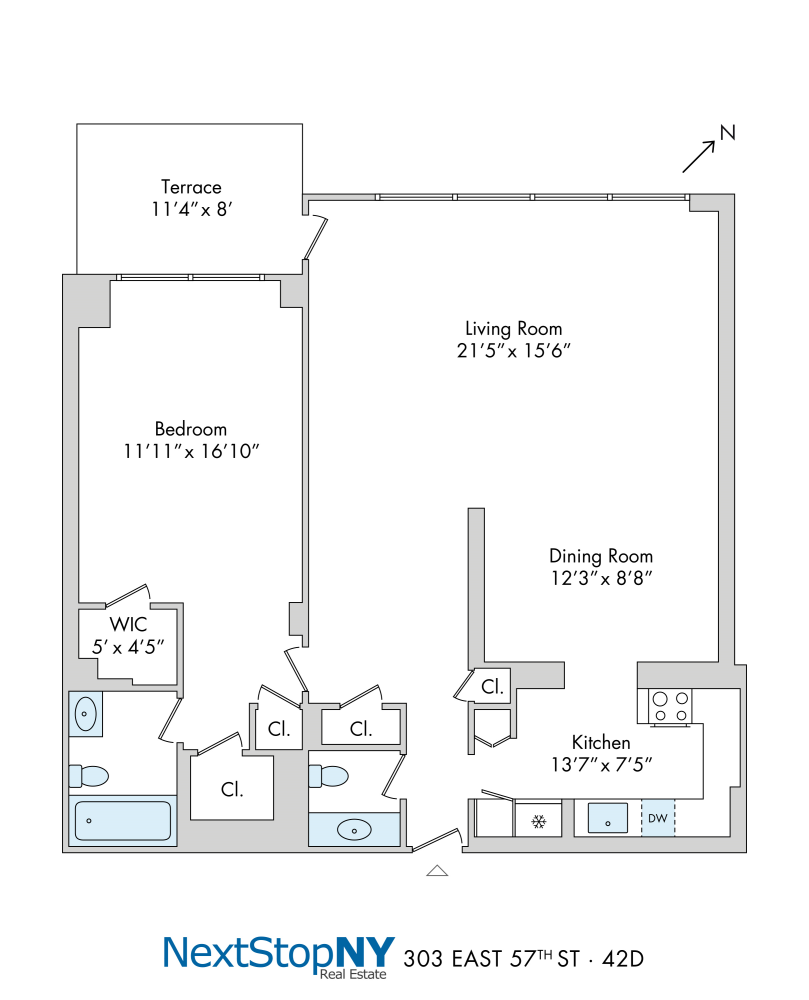 Floorplan for 303 East 57th Street, 41D