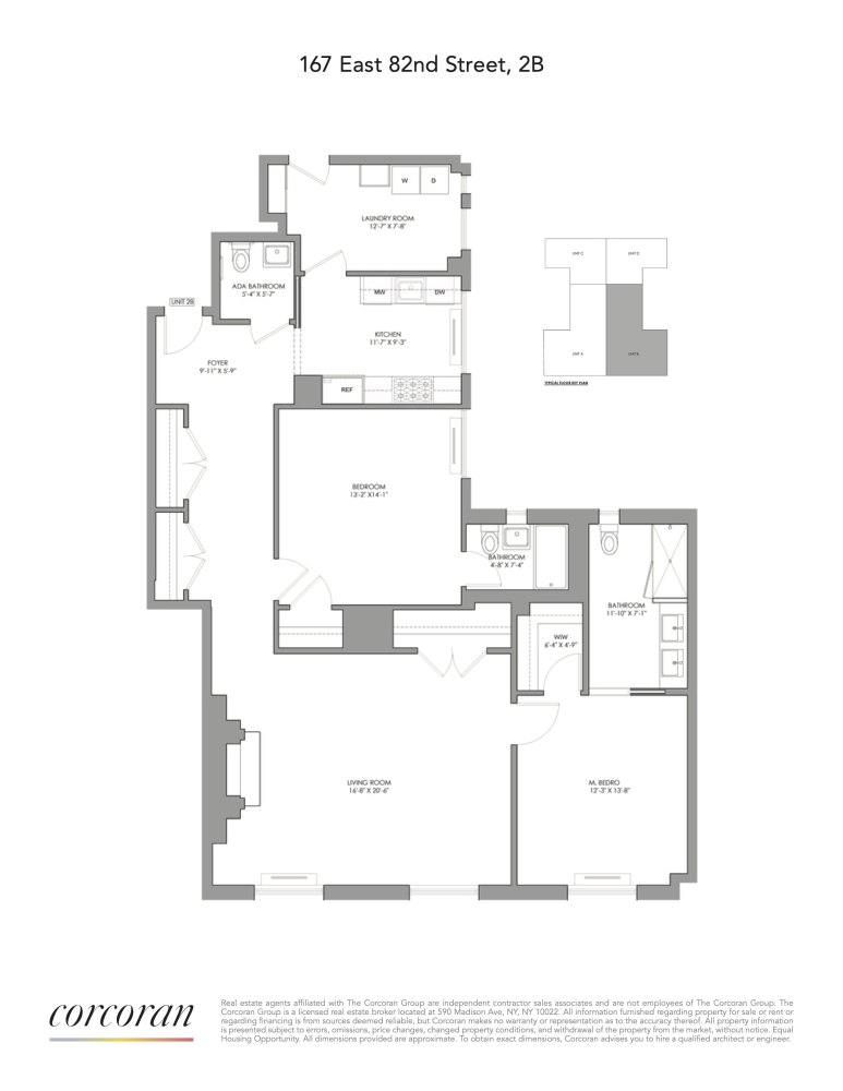 Floorplan for 167 East 82nd Street, 2B