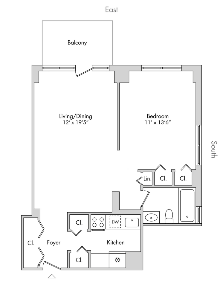 Floorplan for 300 East 54th Street, 15C