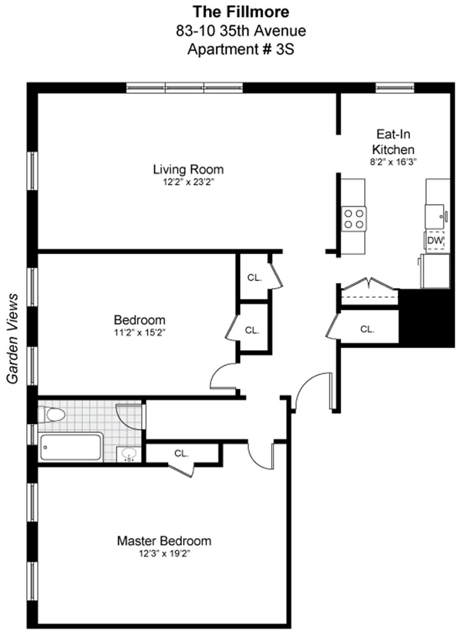 Floorplan for 83-10 35th Avenue, 3S