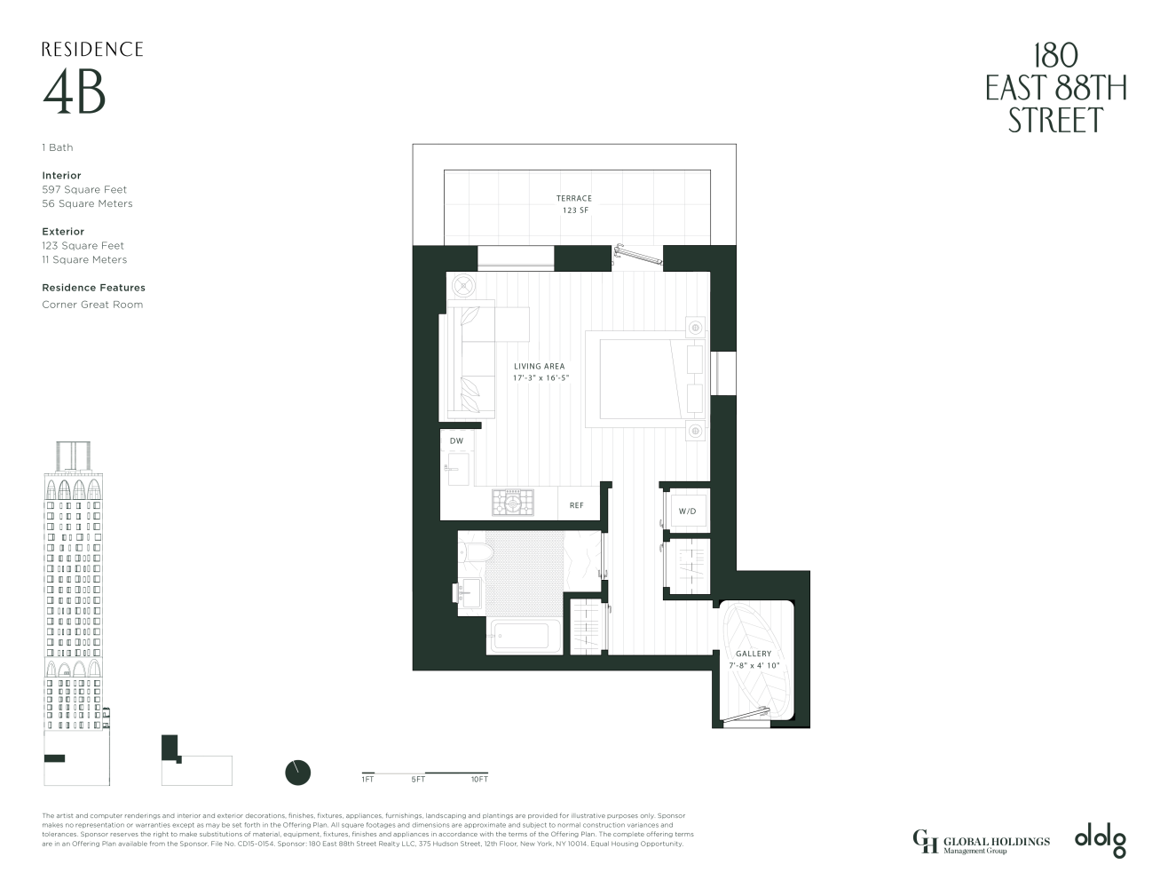 Floorplan for 180 East 88th Street, 4B