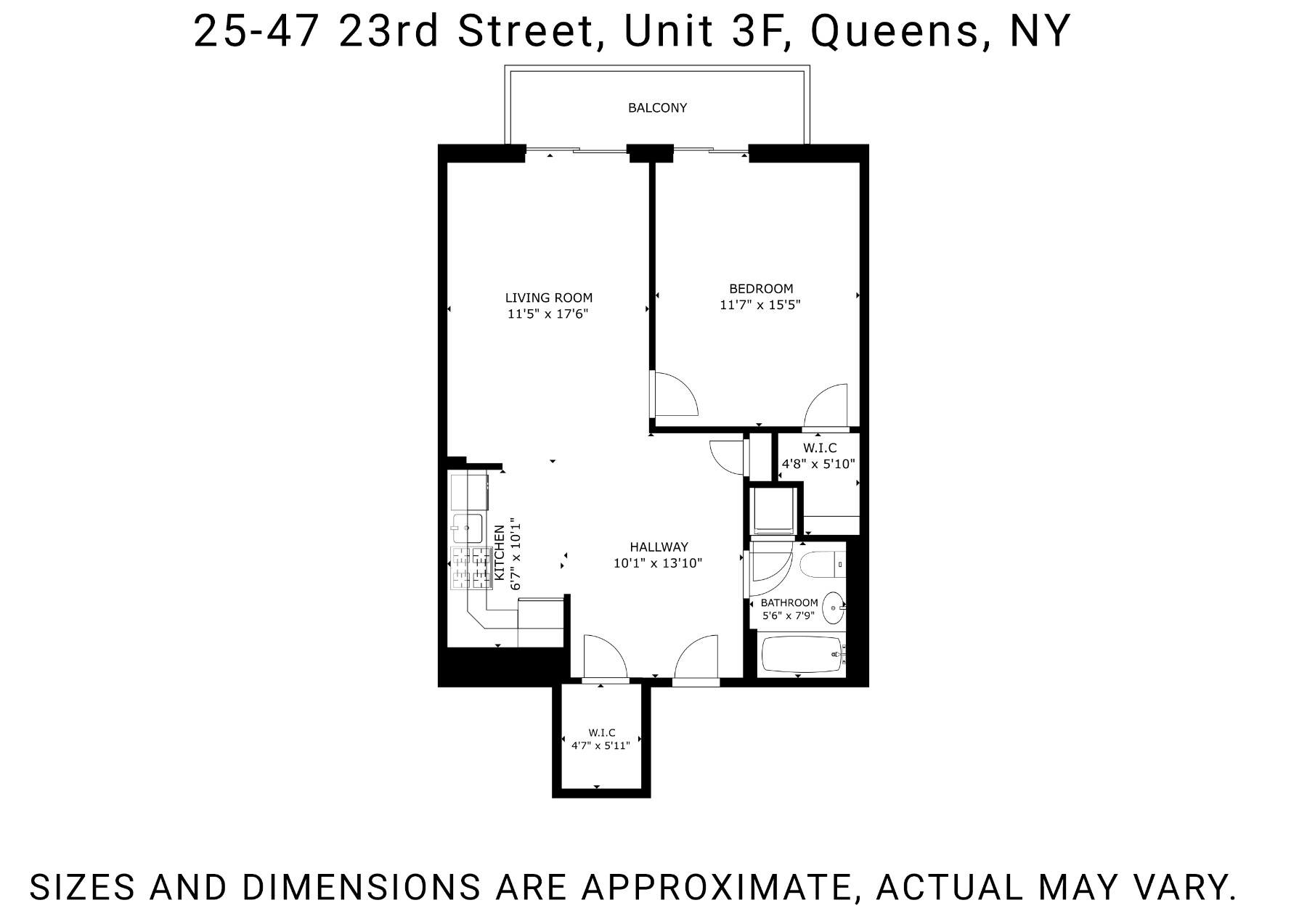 Floorplan for 25-47 23rd Street, 3F