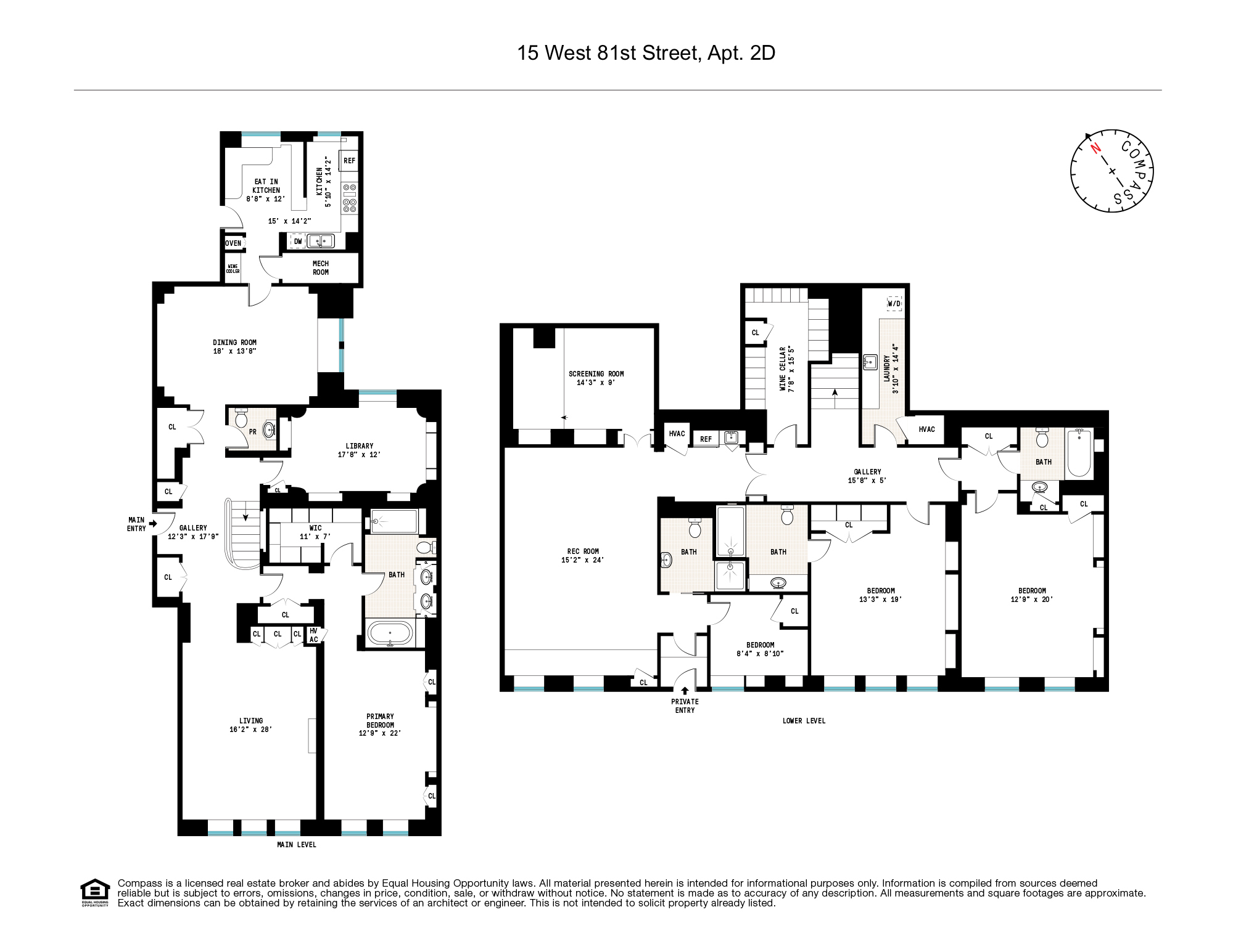 Floorplan for 15 West 81st Street, 2D