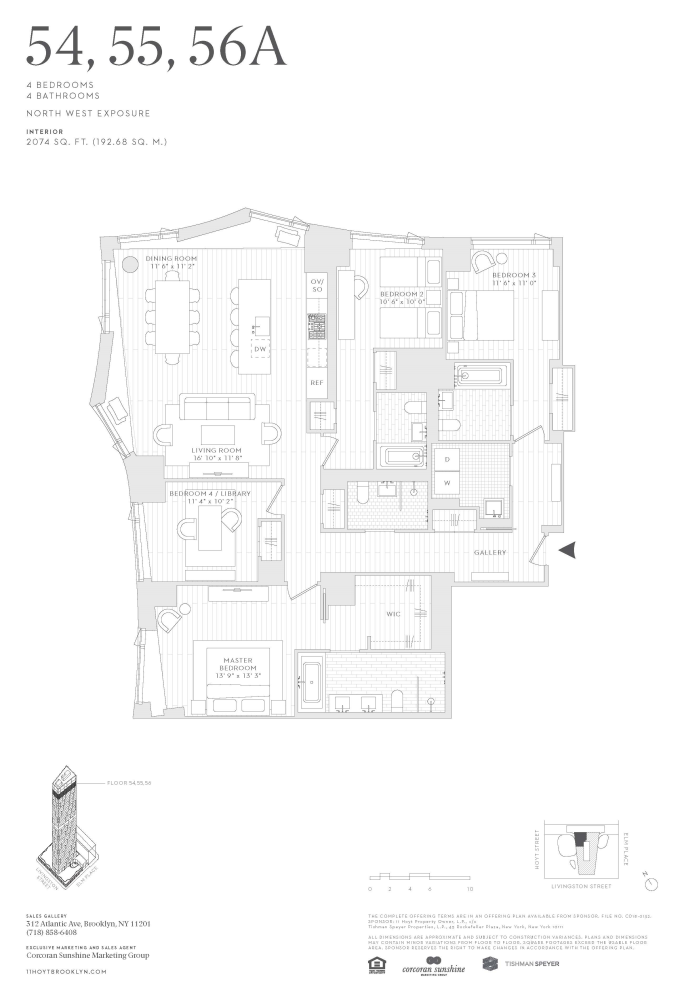 Floorplan for 11 Hoyt Street, 55A