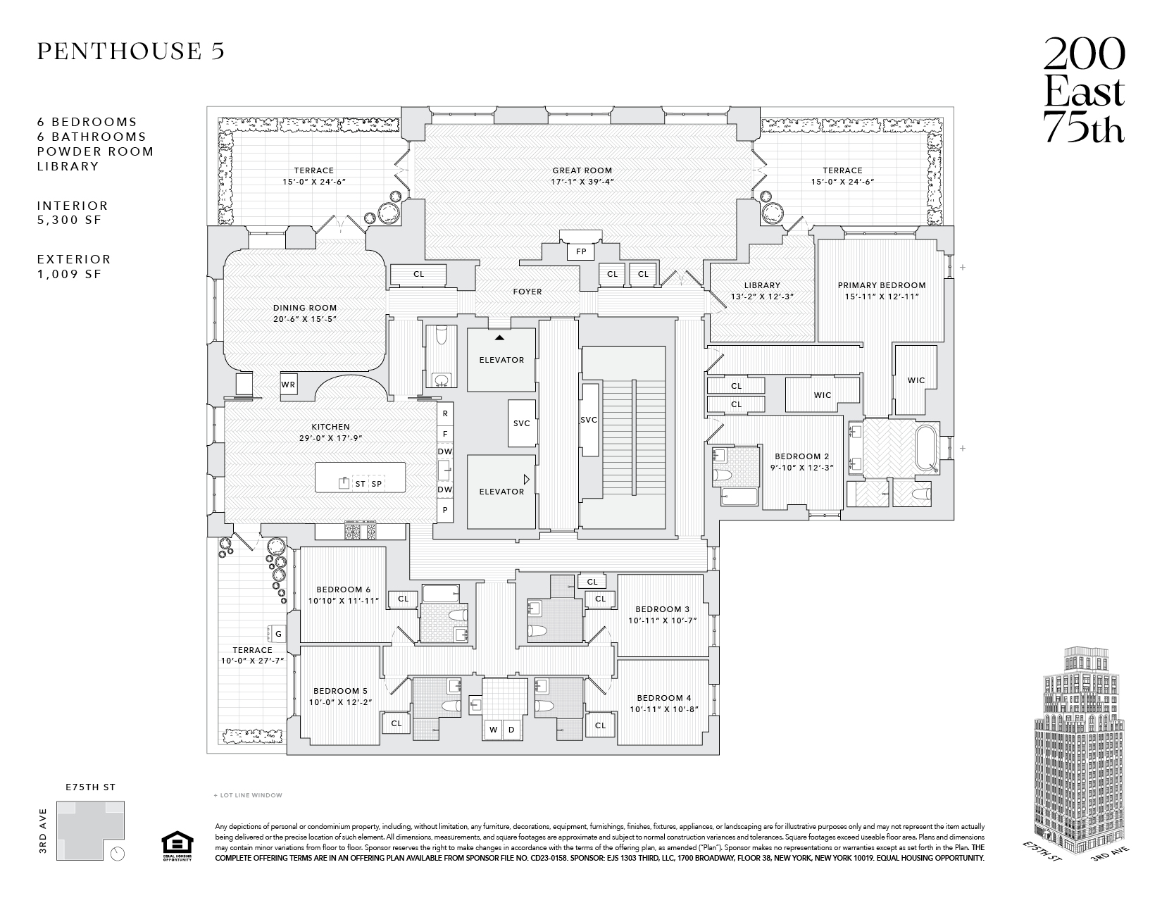 Floorplan for 200 East 75th Street, PH5