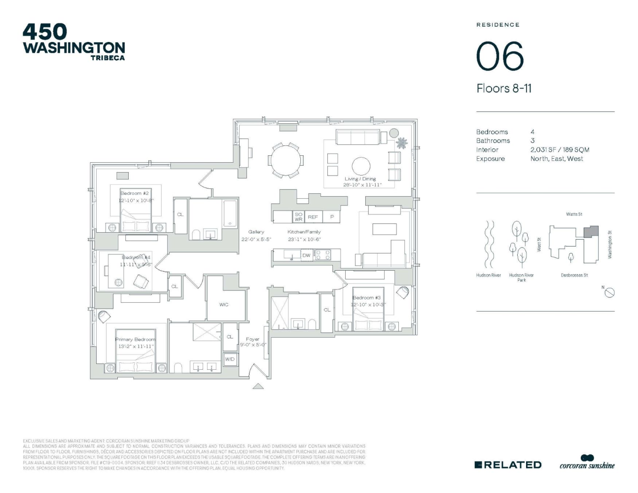 Floorplan for 450 Washington Street, 1006