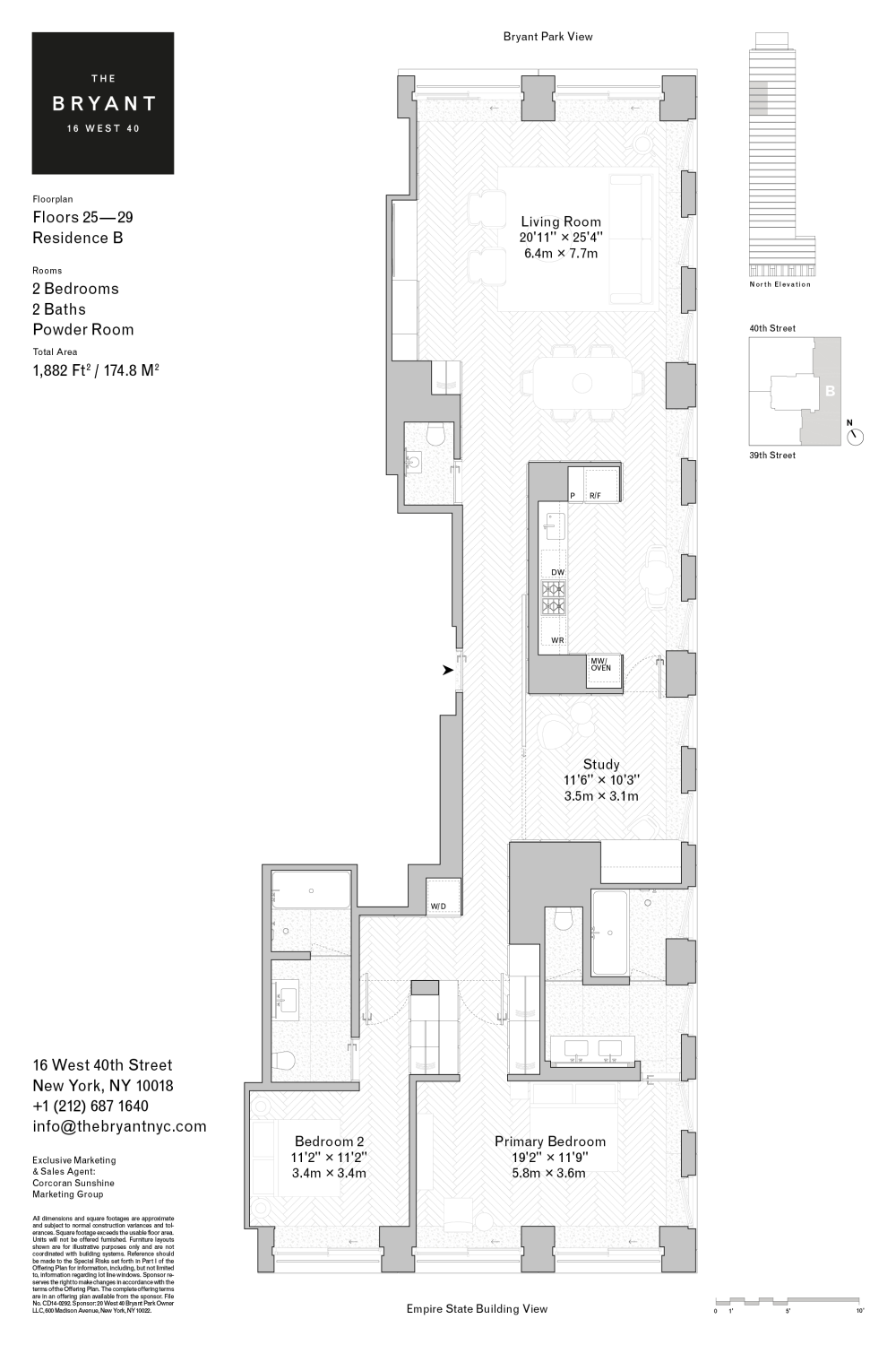 Floorplan for 16 West 40th Street, 25B