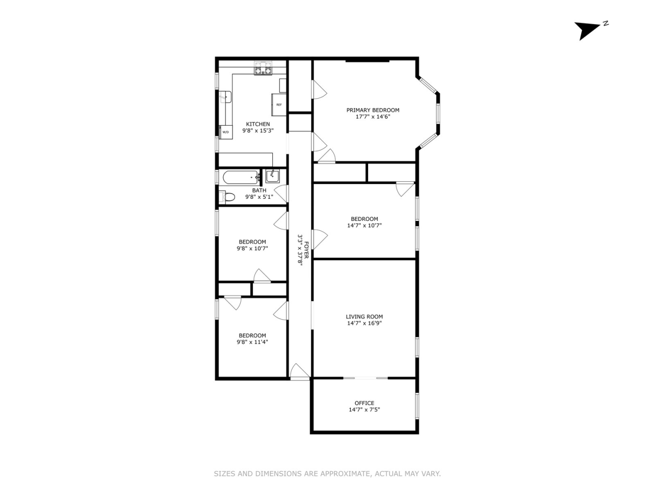 Floorplan for 53 Woodbine Street, 3A