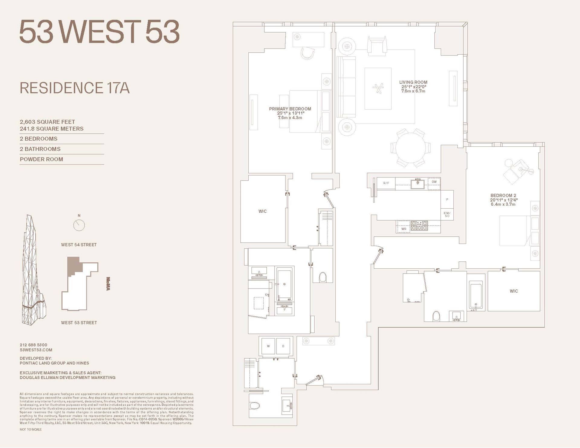 Floorplan for 53 West 53rd Street, 17A