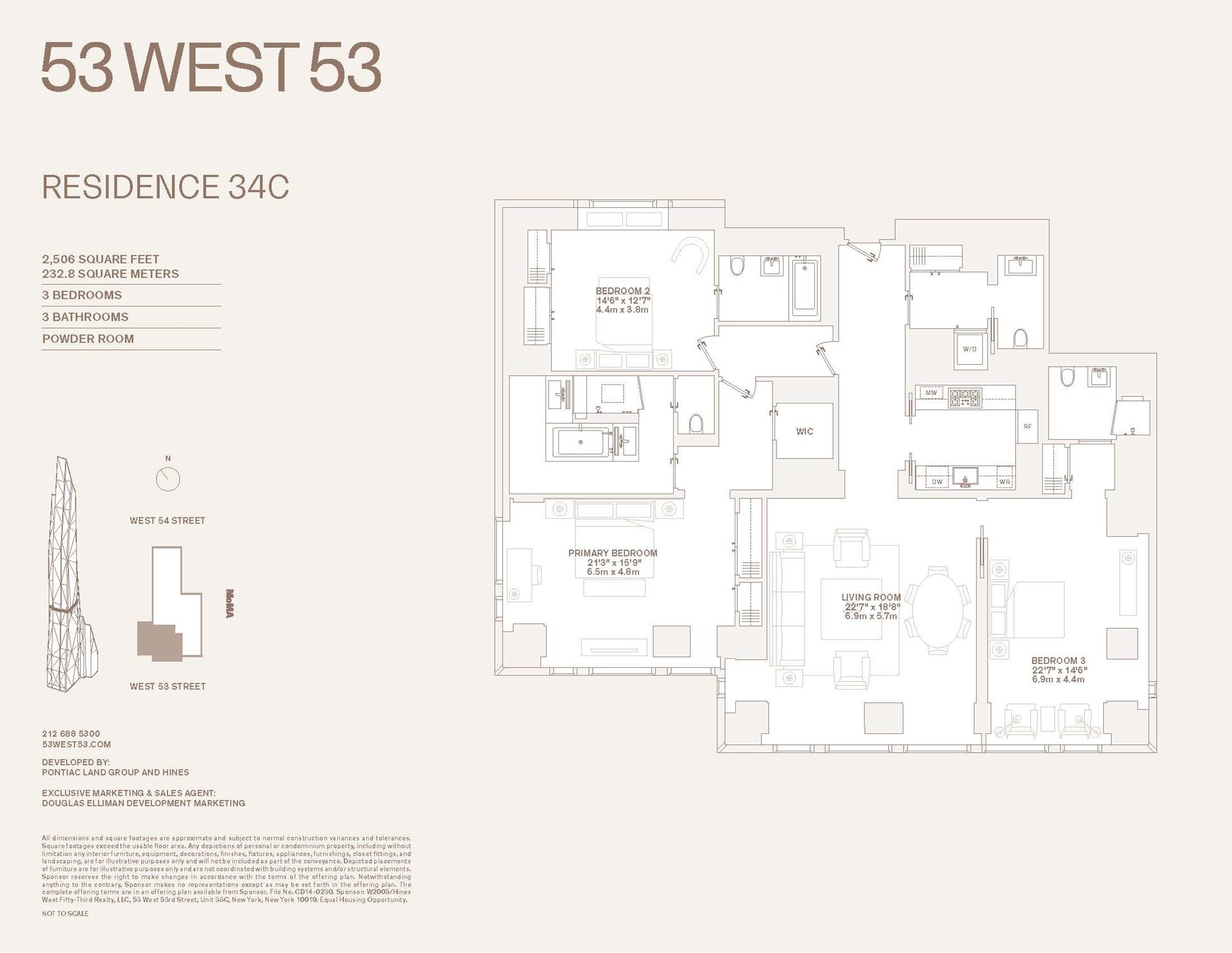 Floorplan for 53 West 53rd Street, 34C