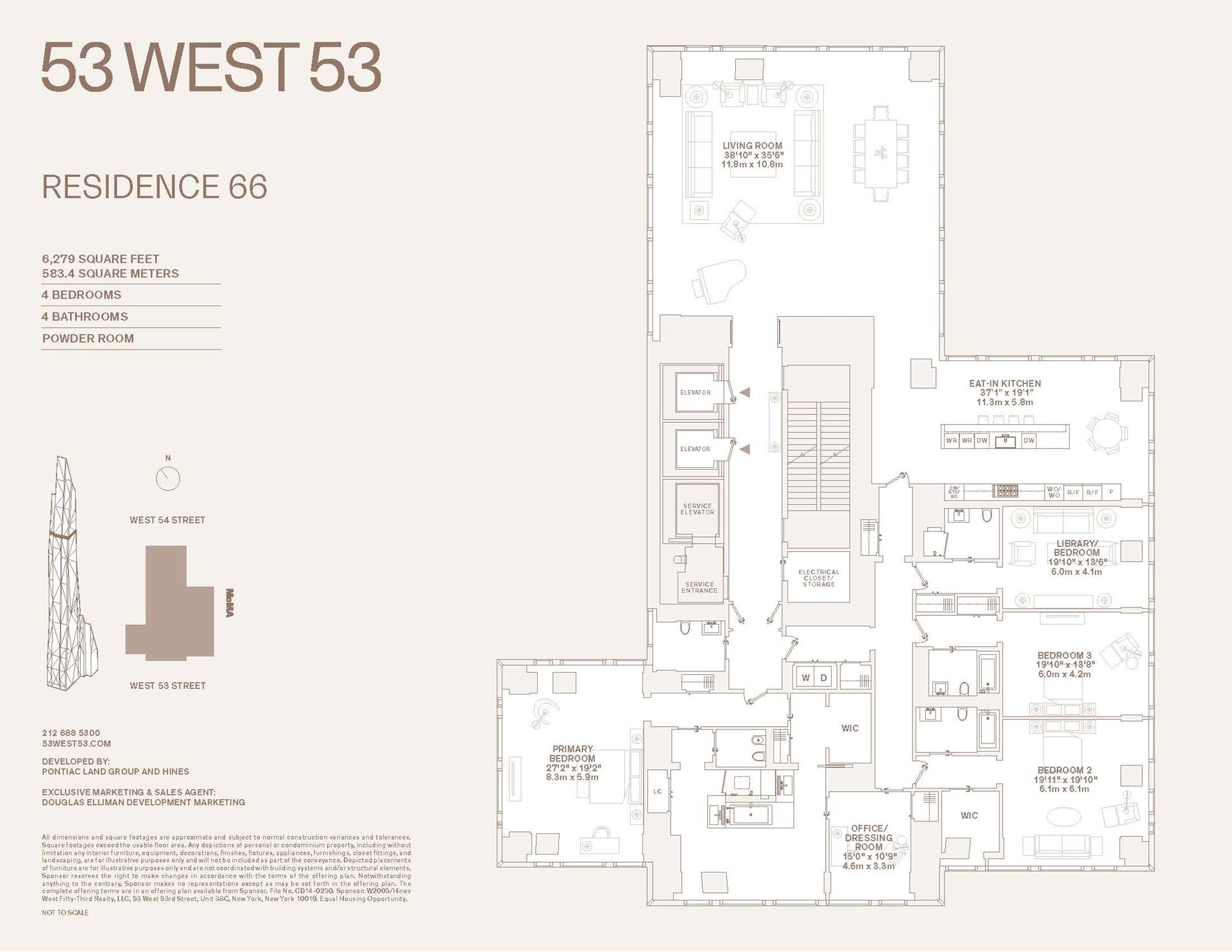 Floorplan for 53 West 53rd Street, 66