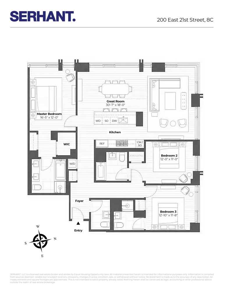 Floorplan for 200 East 21st Street, 8C