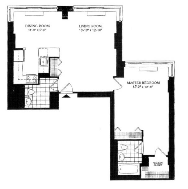 Floorplan for 235 East 55th Street, 45-B