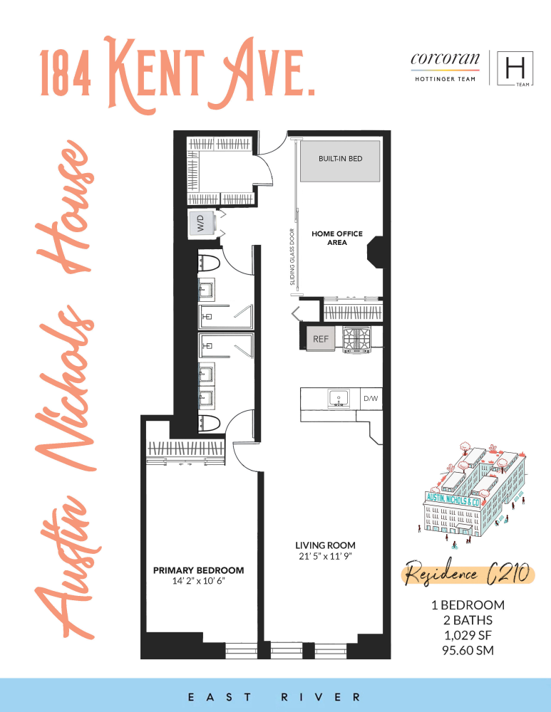 Floorplan for 184 Kent Avenue, C210