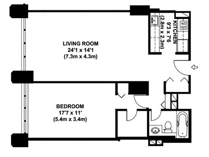 Floorplan for 300 East 59th Street, 803