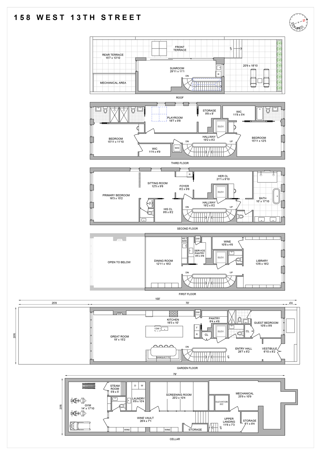 Floorplan for 158 West 13th Street