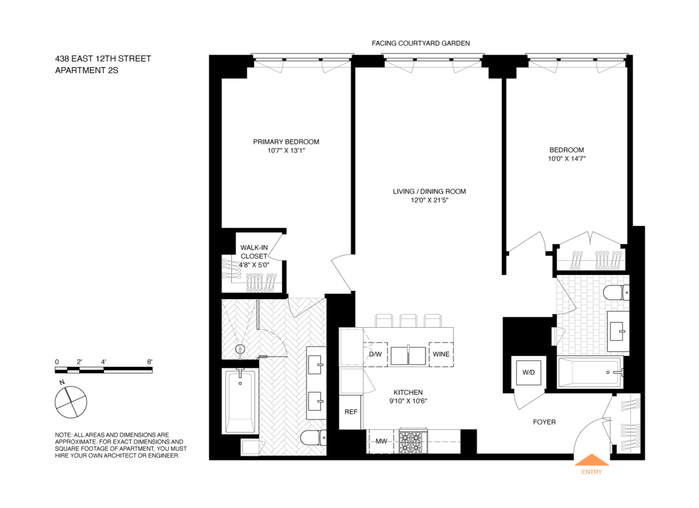 Floorplan for 438 East 12th Street, 2S