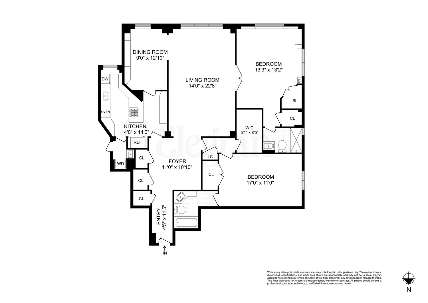 Floorplan for 785 Park Avenue, 16-E